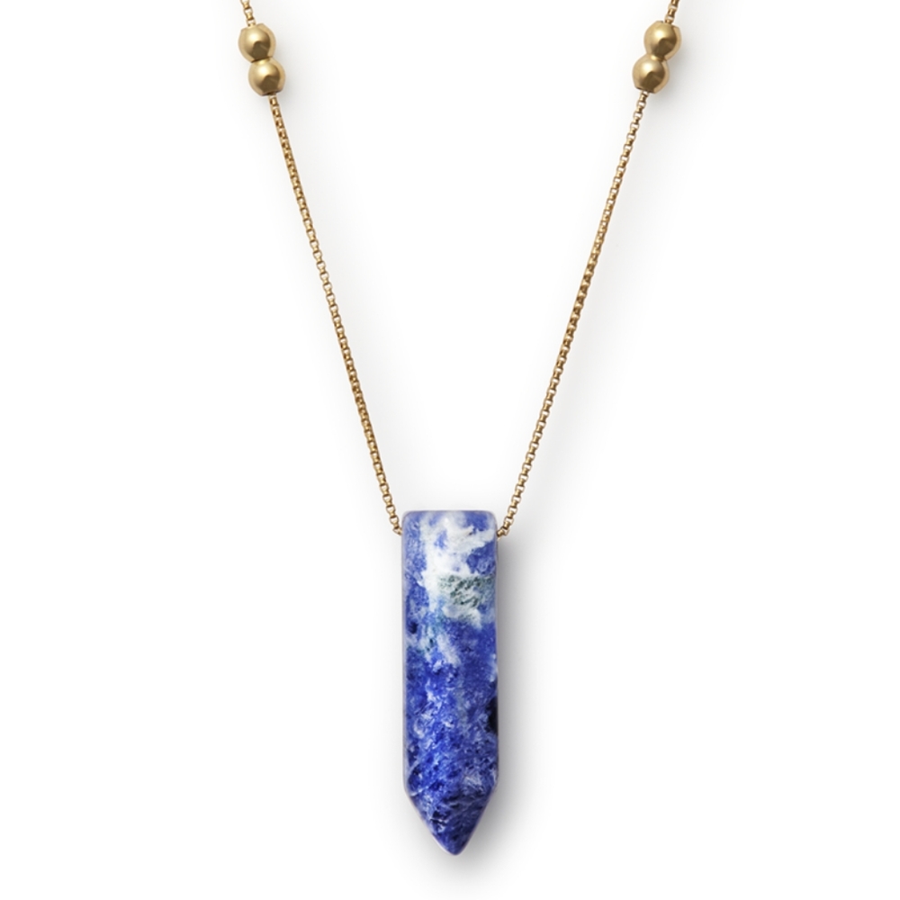 Alex and Ani SODALITE Pendant Gold over .925 Sterling Silver Necklace